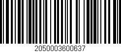 Código de barras (EAN, GTIN, SKU, ISBN): '2050003600637'