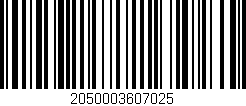Código de barras (EAN, GTIN, SKU, ISBN): '2050003607025'