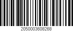 Código de barras (EAN, GTIN, SKU, ISBN): '2050003608268'