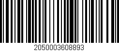 Código de barras (EAN, GTIN, SKU, ISBN): '2050003608893'