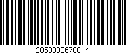 Código de barras (EAN, GTIN, SKU, ISBN): '2050003670814'