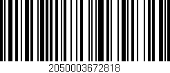 Código de barras (EAN, GTIN, SKU, ISBN): '2050003672818'