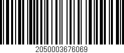 Código de barras (EAN, GTIN, SKU, ISBN): '2050003676069'