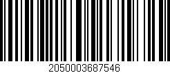 Código de barras (EAN, GTIN, SKU, ISBN): '2050003687546'