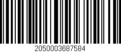 Código de barras (EAN, GTIN, SKU, ISBN): '2050003687584'