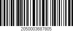 Código de barras (EAN, GTIN, SKU, ISBN): '2050003687805'