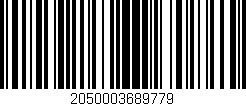 Código de barras (EAN, GTIN, SKU, ISBN): '2050003689779'
