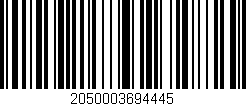 Código de barras (EAN, GTIN, SKU, ISBN): '2050003694445'