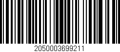 Código de barras (EAN, GTIN, SKU, ISBN): '2050003699211'