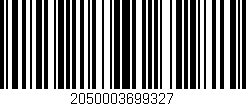 Código de barras (EAN, GTIN, SKU, ISBN): '2050003699327'