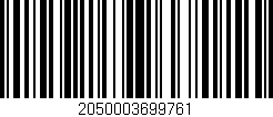 Código de barras (EAN, GTIN, SKU, ISBN): '2050003699761'