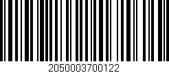 Código de barras (EAN, GTIN, SKU, ISBN): '2050003700122'