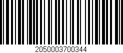Código de barras (EAN, GTIN, SKU, ISBN): '2050003700344'
