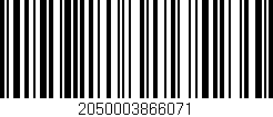 Código de barras (EAN, GTIN, SKU, ISBN): '2050003866071'