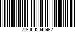 Código de barras (EAN, GTIN, SKU, ISBN): '2050003940467'