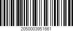 Código de barras (EAN, GTIN, SKU, ISBN): '2050003951661'