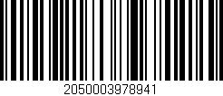 Código de barras (EAN, GTIN, SKU, ISBN): '2050003978941'