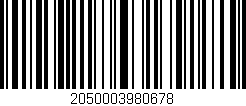 Código de barras (EAN, GTIN, SKU, ISBN): '2050003980678'