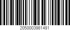 Código de barras (EAN, GTIN, SKU, ISBN): '2050003981491'