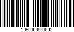 Código de barras (EAN, GTIN, SKU, ISBN): '2050003989893'