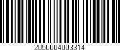 Código de barras (EAN, GTIN, SKU, ISBN): '2050004003314'