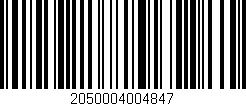 Código de barras (EAN, GTIN, SKU, ISBN): '2050004004847'