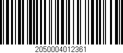 Código de barras (EAN, GTIN, SKU, ISBN): '2050004012361'