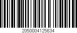 Código de barras (EAN, GTIN, SKU, ISBN): '2050004125634'