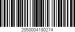 Código de barras (EAN, GTIN, SKU, ISBN): '2050004190274'