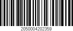 Código de barras (EAN, GTIN, SKU, ISBN): '2050004202359'