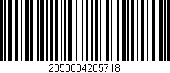 Código de barras (EAN, GTIN, SKU, ISBN): '2050004205718'