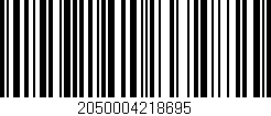 Código de barras (EAN, GTIN, SKU, ISBN): '2050004218695'