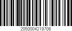 Código de barras (EAN, GTIN, SKU, ISBN): '2050004219708'