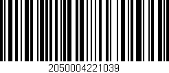 Código de barras (EAN, GTIN, SKU, ISBN): '2050004221039'
