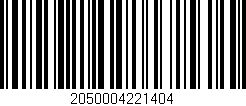 Código de barras (EAN, GTIN, SKU, ISBN): '2050004221404'