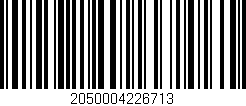 Código de barras (EAN, GTIN, SKU, ISBN): '2050004226713'