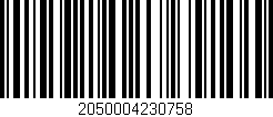 Código de barras (EAN, GTIN, SKU, ISBN): '2050004230758'