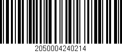 Código de barras (EAN, GTIN, SKU, ISBN): '2050004240214'