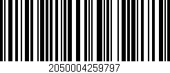 Código de barras (EAN, GTIN, SKU, ISBN): '2050004259797'