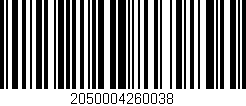 Código de barras (EAN, GTIN, SKU, ISBN): '2050004260038'