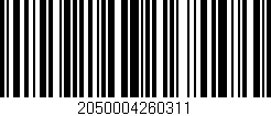 Código de barras (EAN, GTIN, SKU, ISBN): '2050004260311'