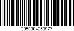 Código de barras (EAN, GTIN, SKU, ISBN): '2050004260977'