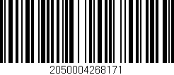 Código de barras (EAN, GTIN, SKU, ISBN): '2050004268171'