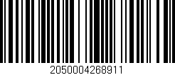 Código de barras (EAN, GTIN, SKU, ISBN): '2050004268911'