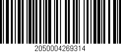 Código de barras (EAN, GTIN, SKU, ISBN): '2050004269314'