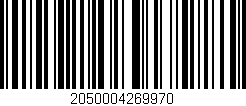 Código de barras (EAN, GTIN, SKU, ISBN): '2050004269970'