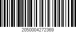 Código de barras (EAN, GTIN, SKU, ISBN): '2050004272369'