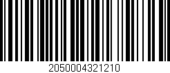 Código de barras (EAN, GTIN, SKU, ISBN): '2050004321210'