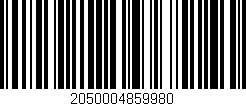 Código de barras (EAN, GTIN, SKU, ISBN): '2050004859980'