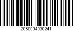 Código de barras (EAN, GTIN, SKU, ISBN): '2050004868241'